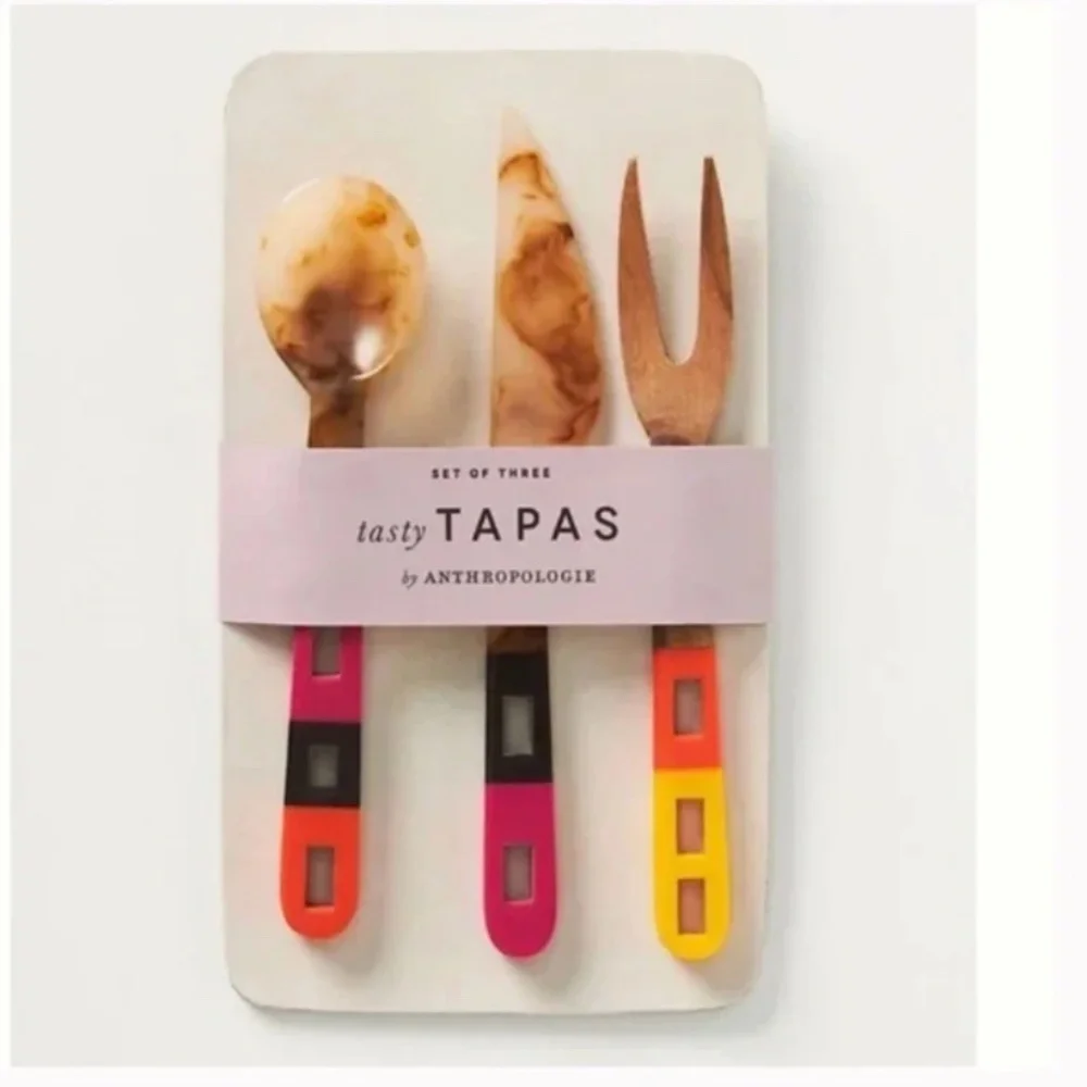 Arcelia Mezze Peasant Boho Hipster Hippie Art Farm Cheese Block Cheese Knife Set